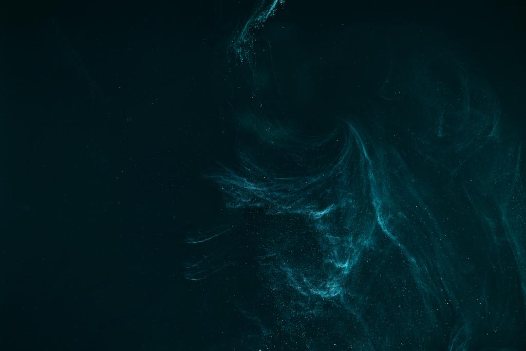 uměleckého pozadí abstraktní s tyrkysovou barvou na černém pozadí  - Fotografie, Obrázek