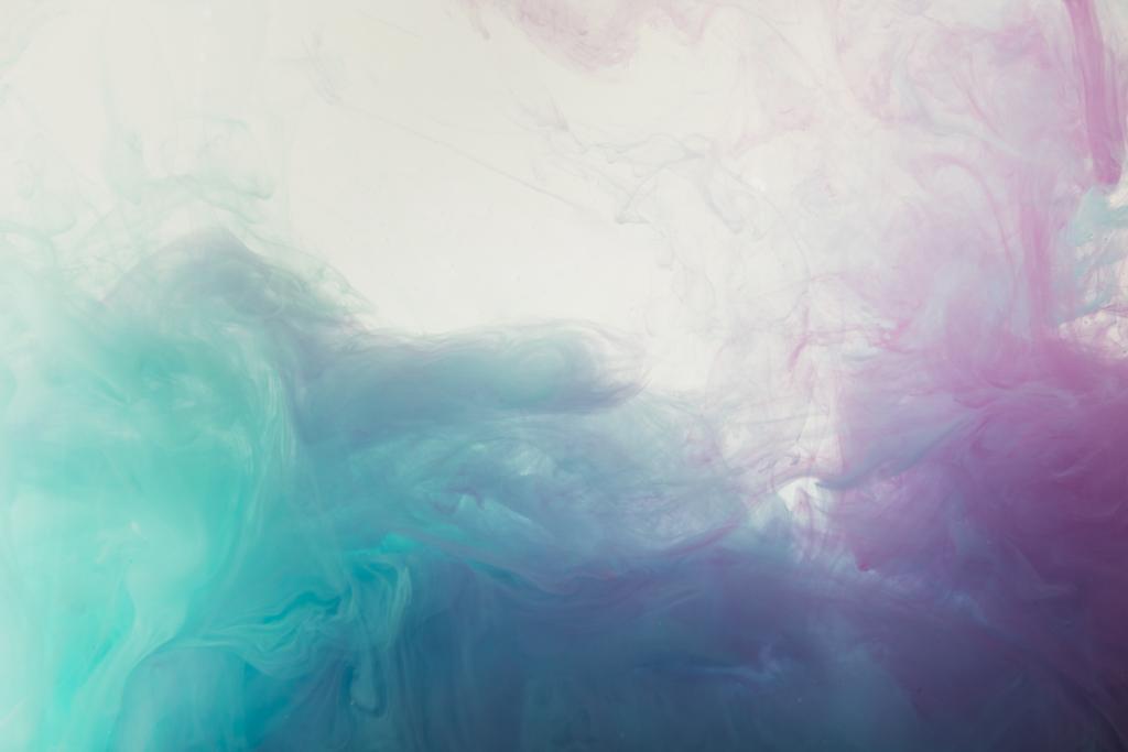 abstraktní textury s tekoucí modré a fialové barvy akvarel - Fotografie, Obrázek