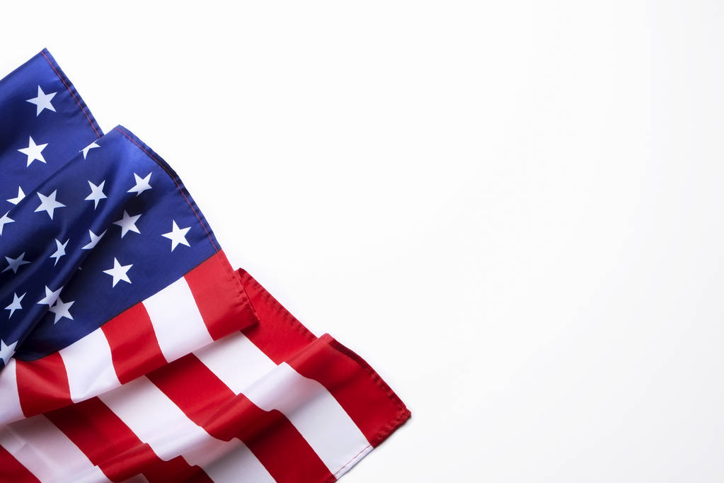 De vlag van de achtergrond van de Verenigde Staten van Amerika voor de viering van nationale feestdagen en Dodenherdenking rouw. USA symboliek. - Foto, afbeelding