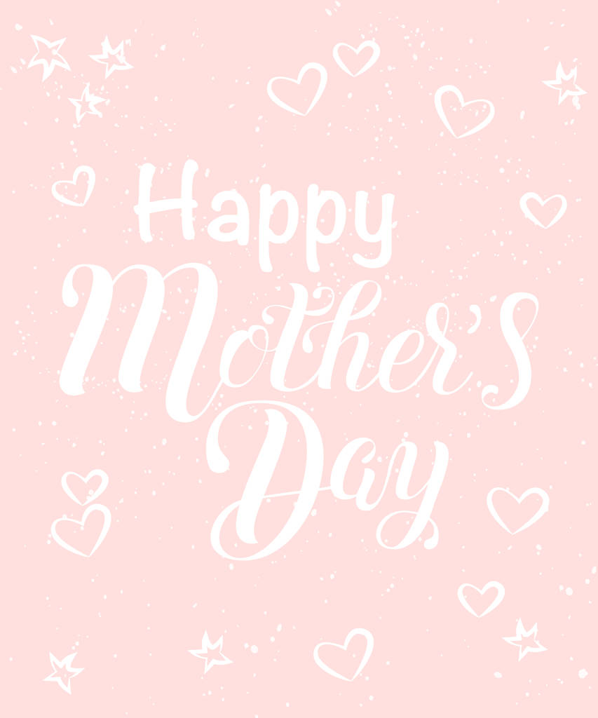 Feliz Dia das Mães Caligrafia cartão postal
 - Vetor, Imagem
