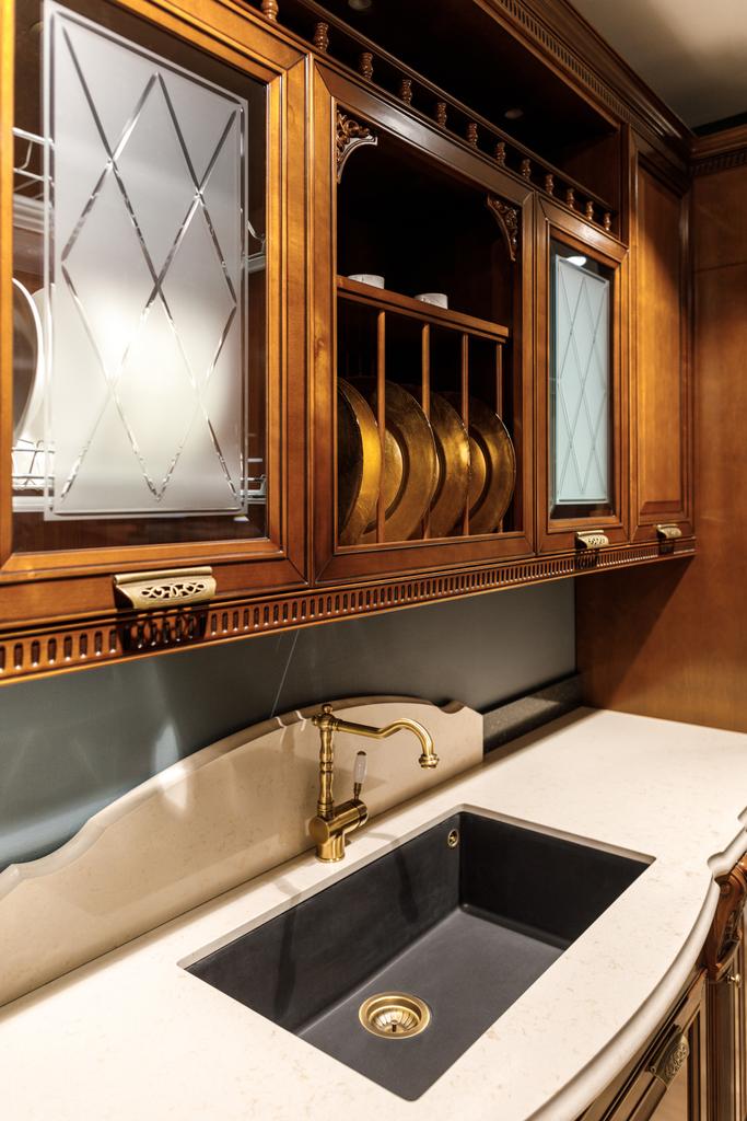 Interior of modern kitchen with vintage style sink - Photo, Image