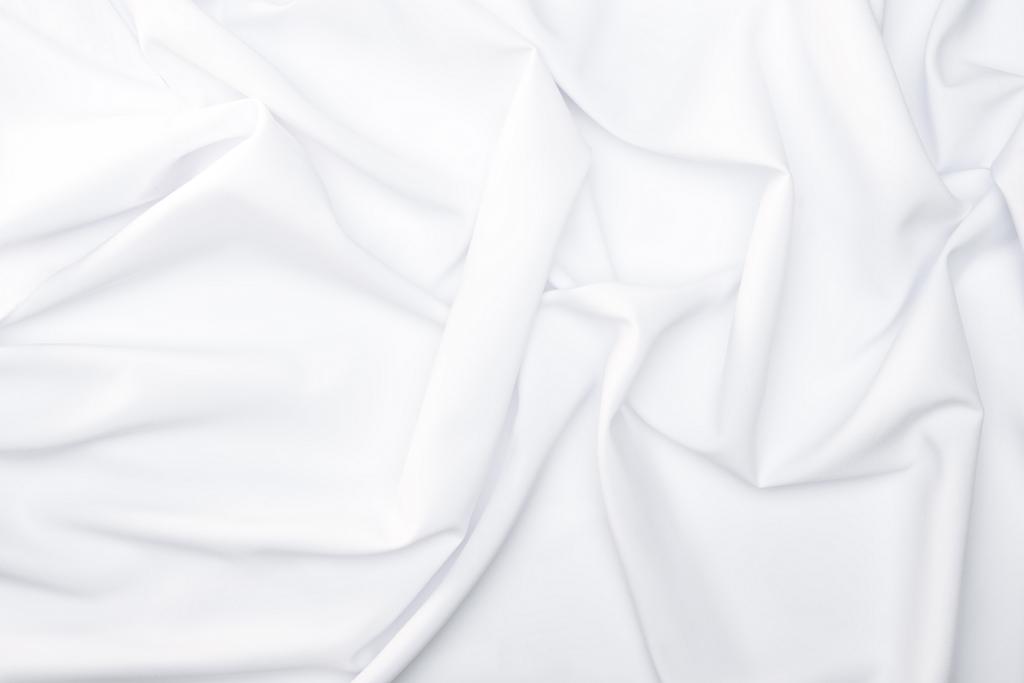 full frame of white silk cloth background - Photo, Image