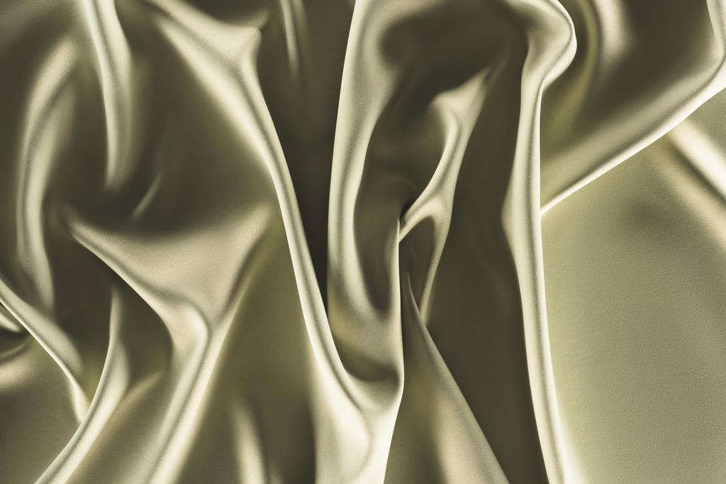 close up view of elegant green silk cloth as backdrop - Photo, Image