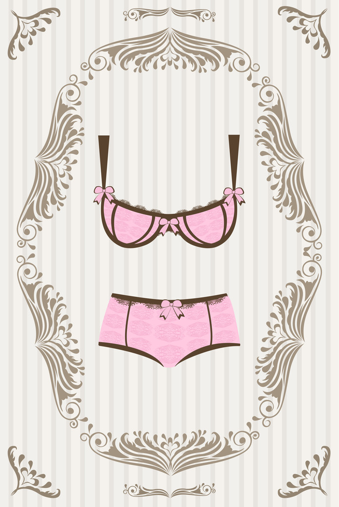 Sexy pink lingerie - Vector, Image