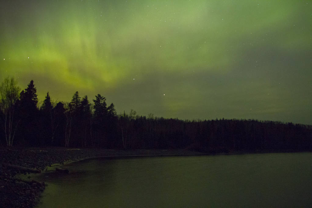 Északi fények, mint egy tó, Minnesota, nyáron - Fotó, kép