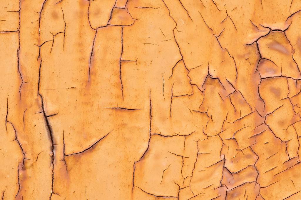 Turuncu doku çizikler, sıkıntılı arka plan ile metal yüzeyinin - Fotoğraf, Görsel