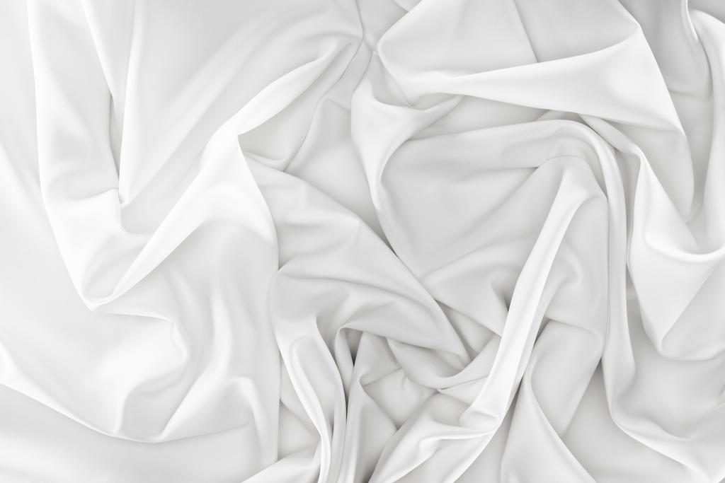 vista de perto de tecido de seda macia branca como pano de fundo
 - Foto, Imagem