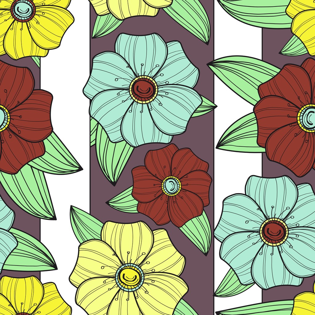 Bezešvé květinové vzory - Vektor, obrázek