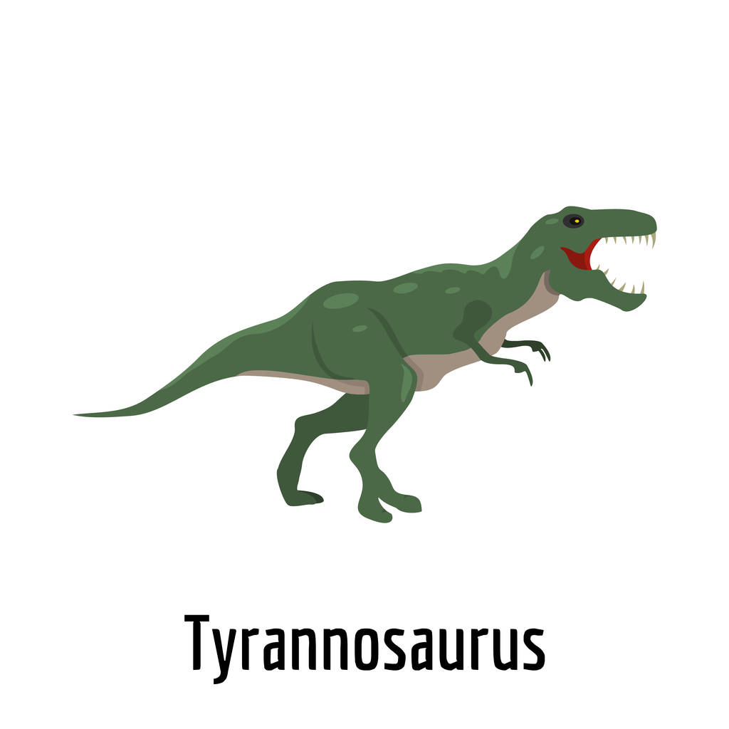 Tyrannosaurus значок, плоскі стиль. - Вектор, зображення