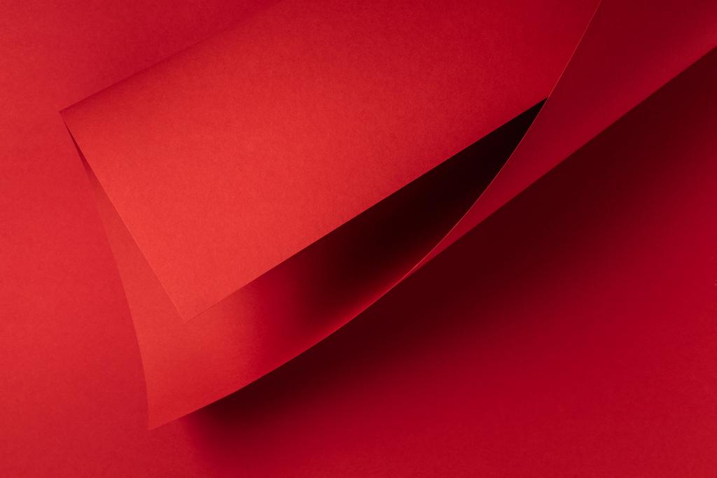 jasny czerwony papier streszczenie tło zbliżenie   - Zdjęcie, obraz
