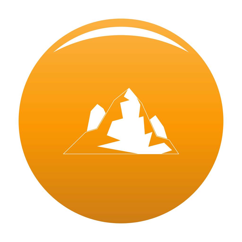 Ijsberg pictogram vector oranje - Vector, afbeelding