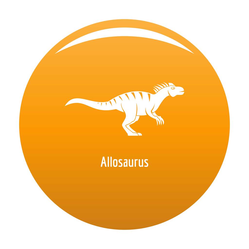 Allosaurus icona vettore arancione
 - Vettoriali, immagini