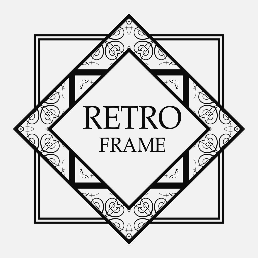 Vintage retro frame - Vector, afbeelding