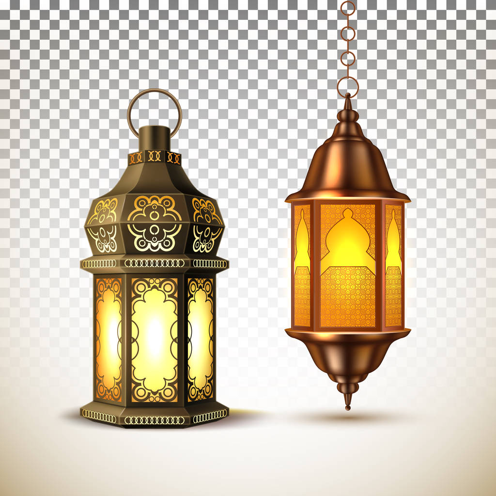 ラマダン カリーム ランプ ランタンの現実的なベクトル - ベクター画像
