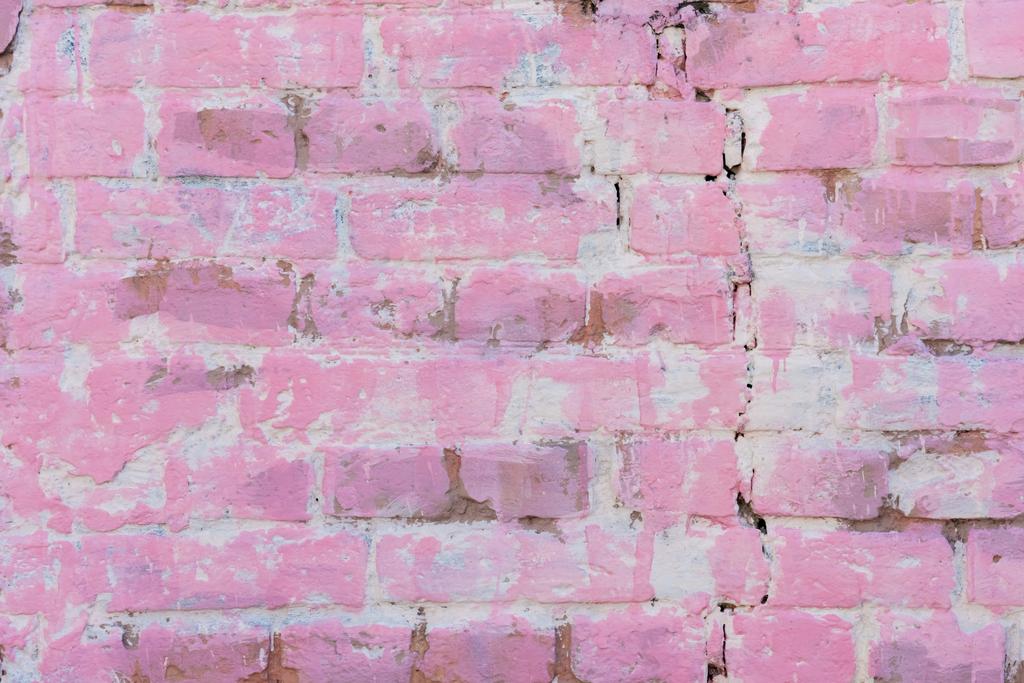 staré růžové cihlová zeď na pozadí, plnoformátový zobrazení  - Fotografie, Obrázek