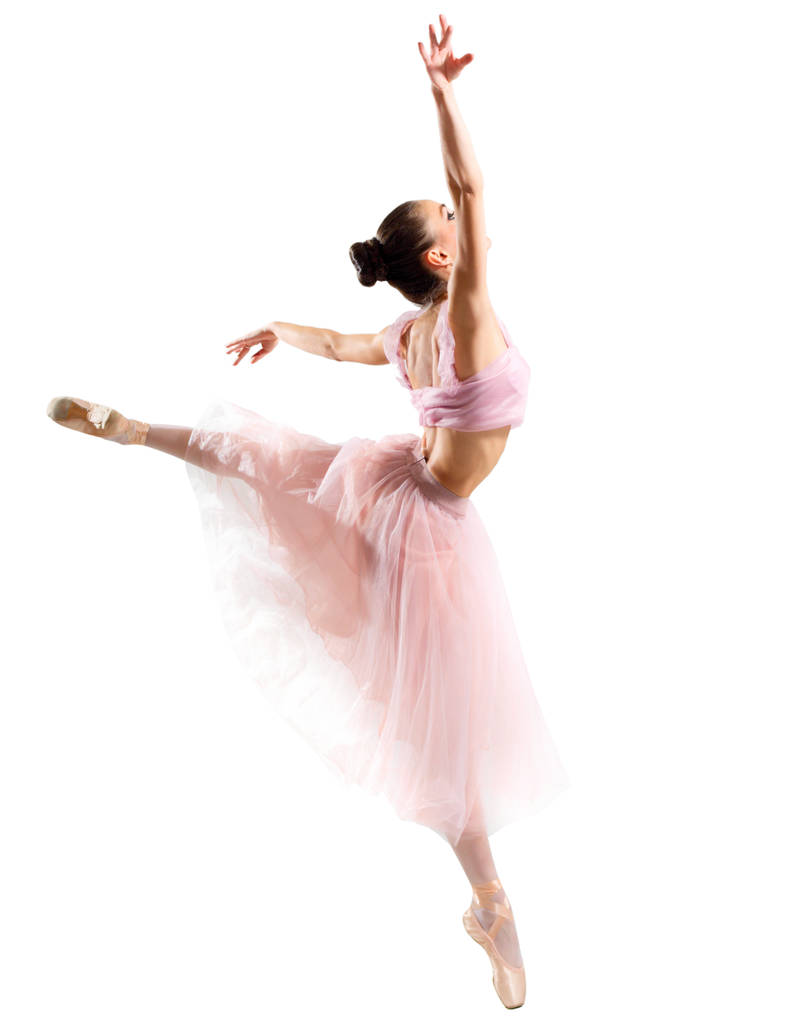 Молода балерина ізольована на білому
 - Фото, зображення
