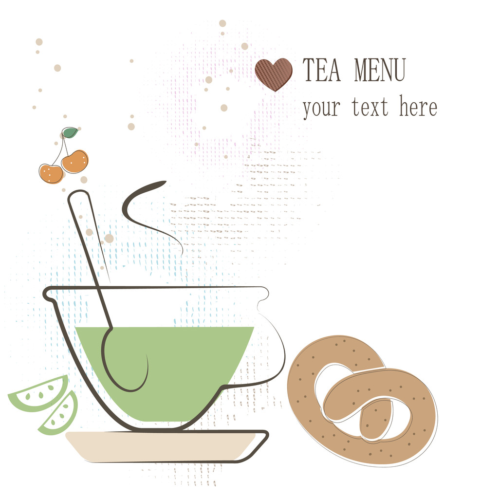 herbata menu - Wektor, obraz
