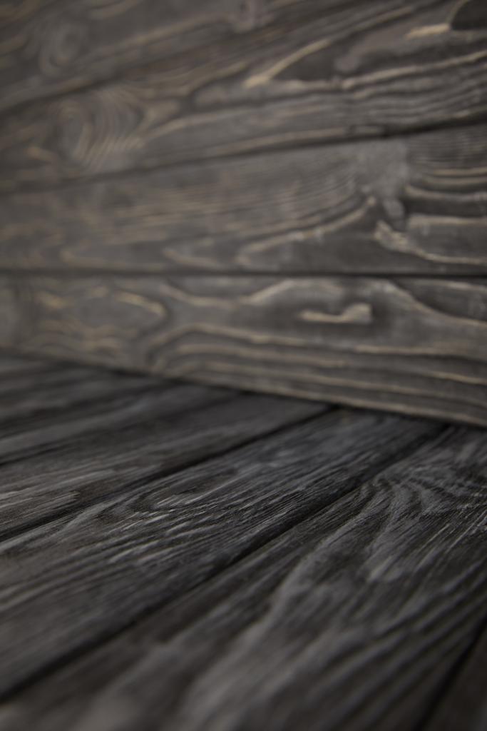 grijs houten vloer en houten wand - Foto, afbeelding