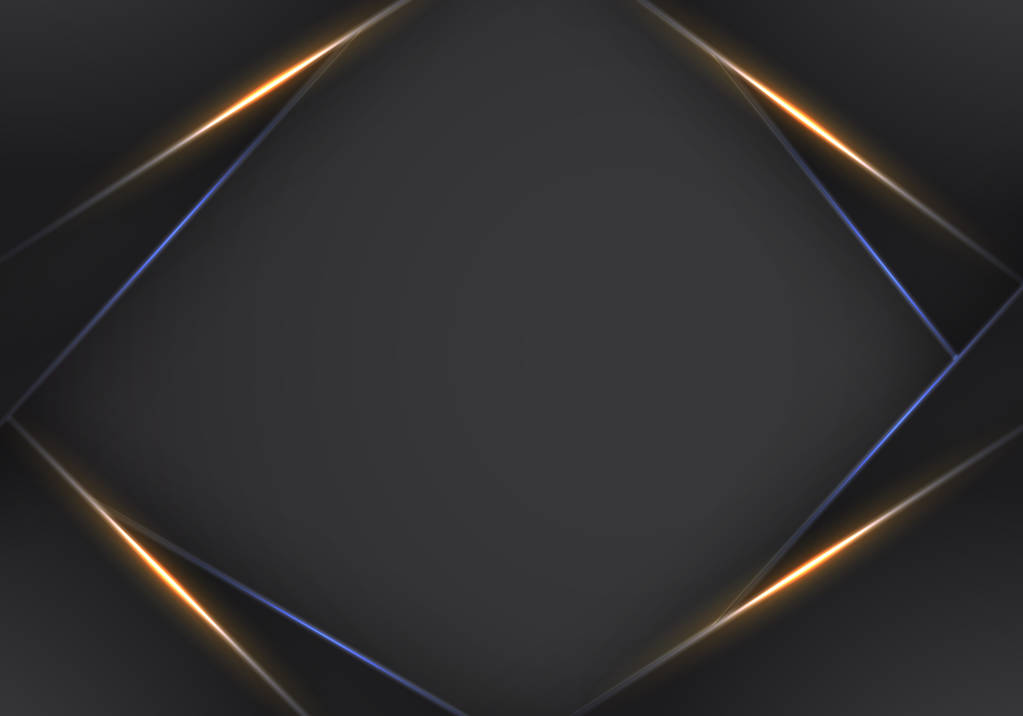 abstracto metálico naranja negro diseño del marco moderno diseño técnico plantilla fondo, naranja y azul claro fondo de neón. moderno futurista fondo vector gráfico plantilla diseño
. - Vector, Imagen