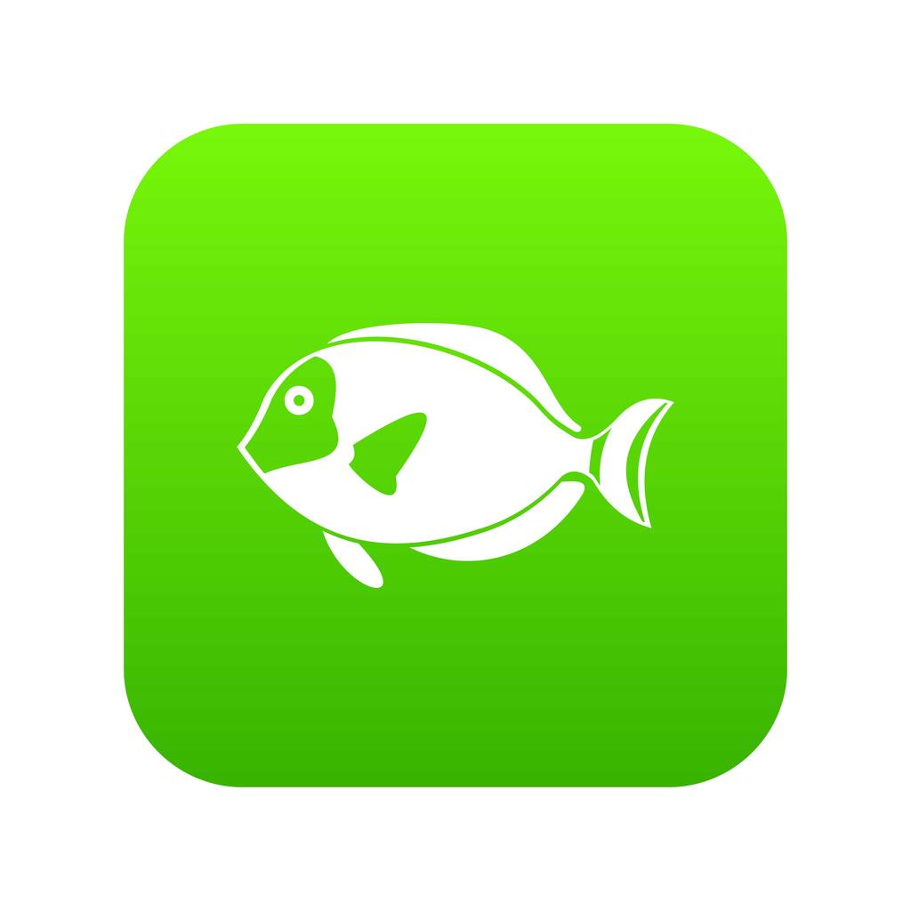 icône de poisson chirurgien vert numérique pour tout design isolé sur l'illustration vectorielle blanche
 - Vecteur, image