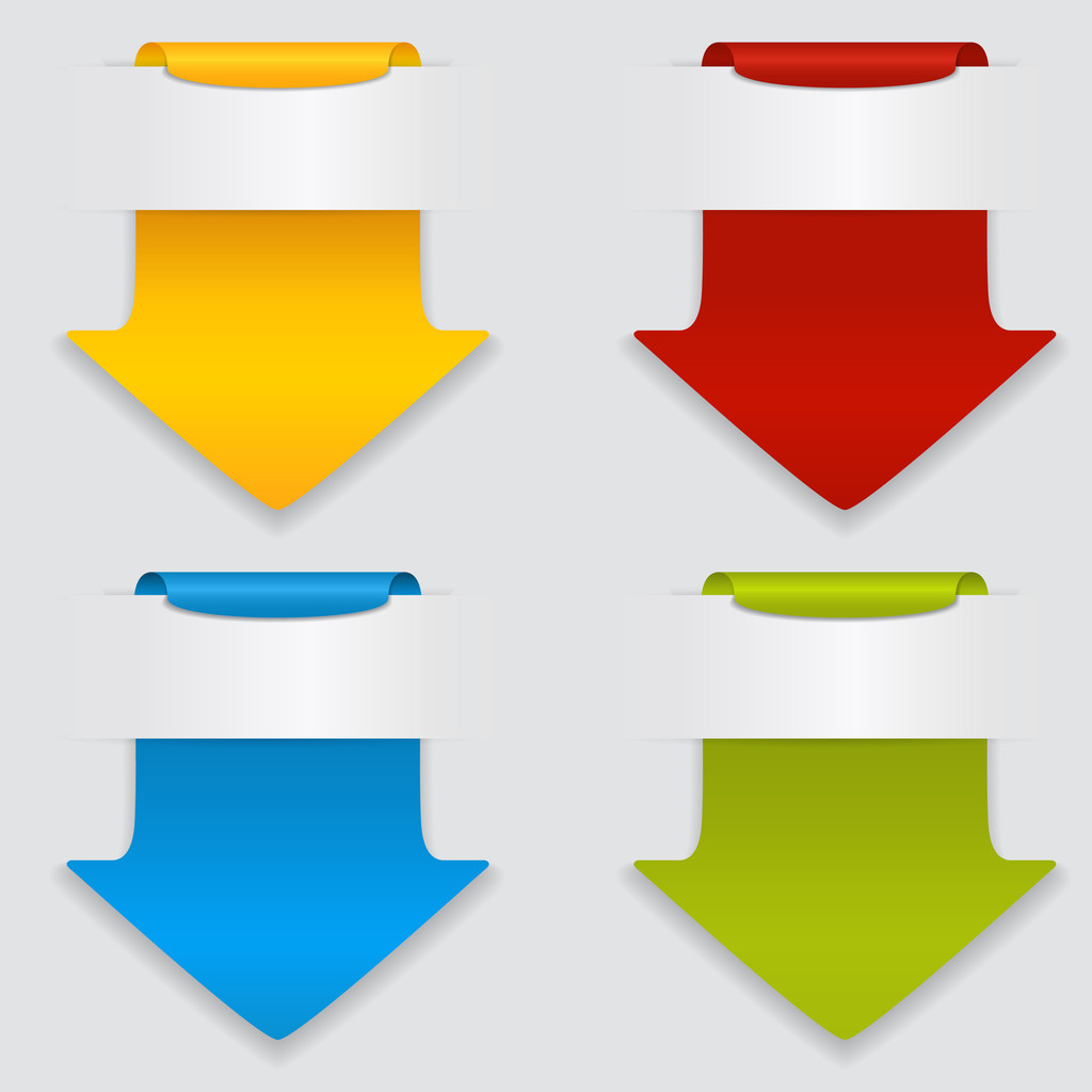 Vector set of colored arrows. - Vector, Image