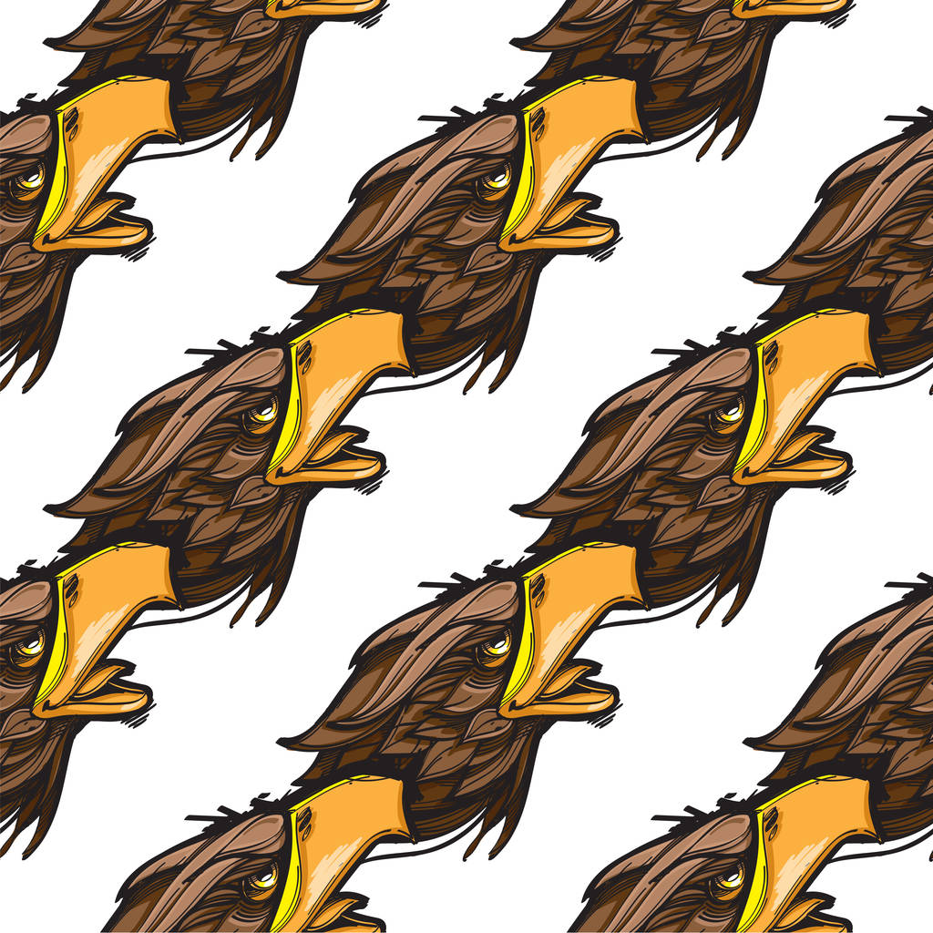 Seamless pattern with image of eagle. Vector design element for wallpaper, textiles, covers and more. - Vector, Image