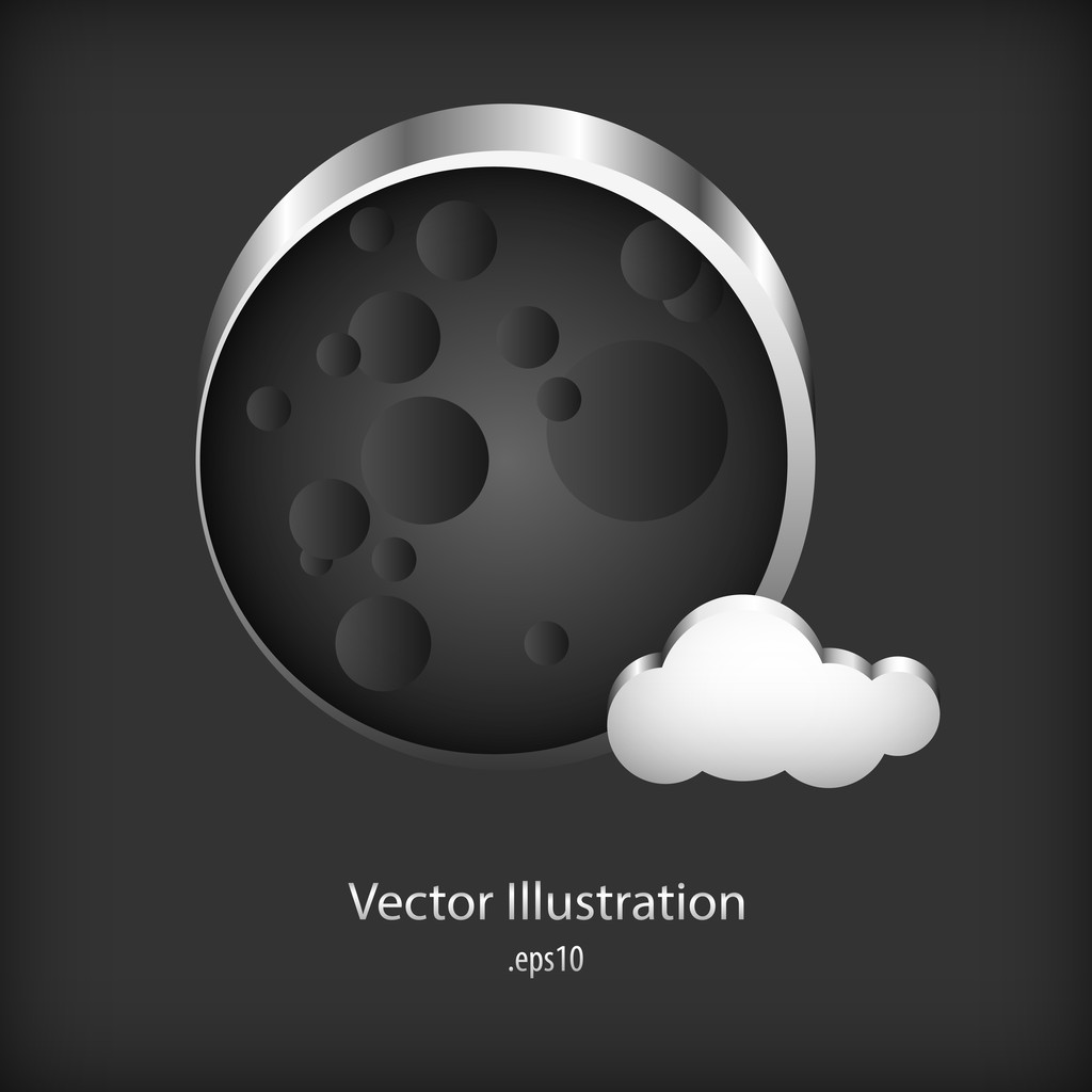 Discurso de burbuja de metal vectorial sobre fondo metálico
 - Vector, imagen