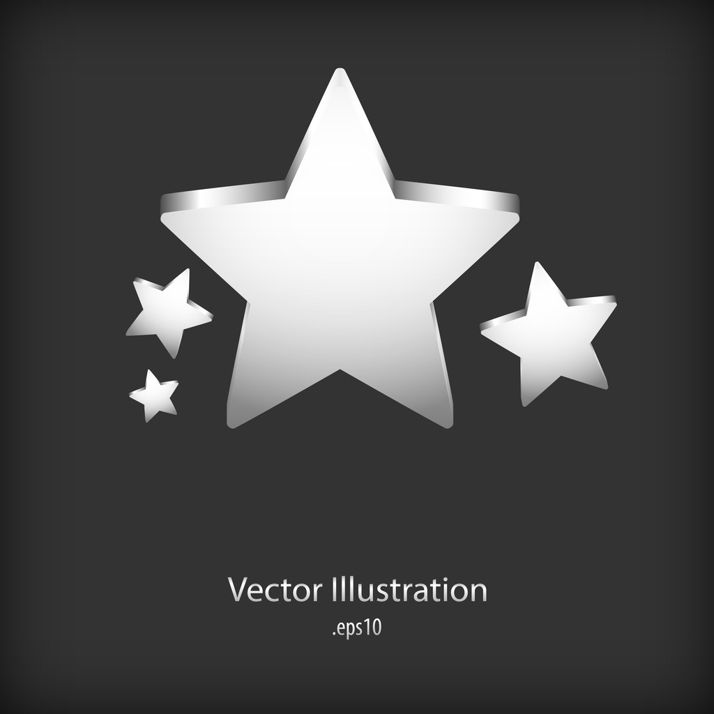 Silver speech stars bubbles - Vector, Image