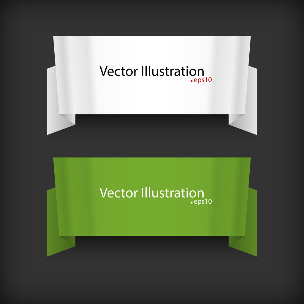 Set of two ribbons - Vector, Image