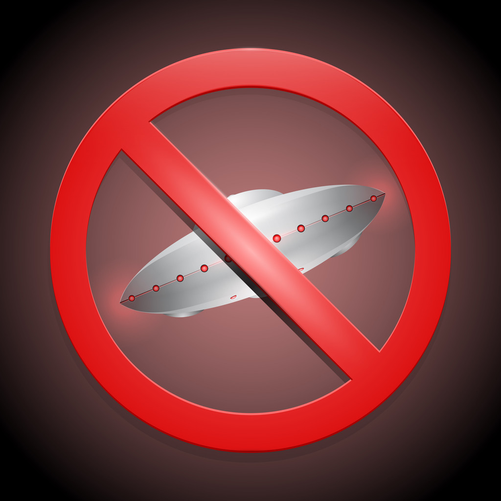 No UFO sign - vector illustration - Vector, Image