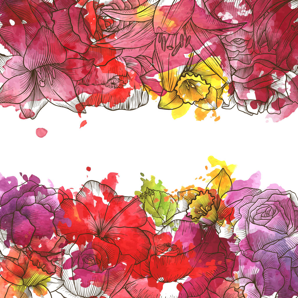 винтажный векторный цветочный фон - Вектор,изображение