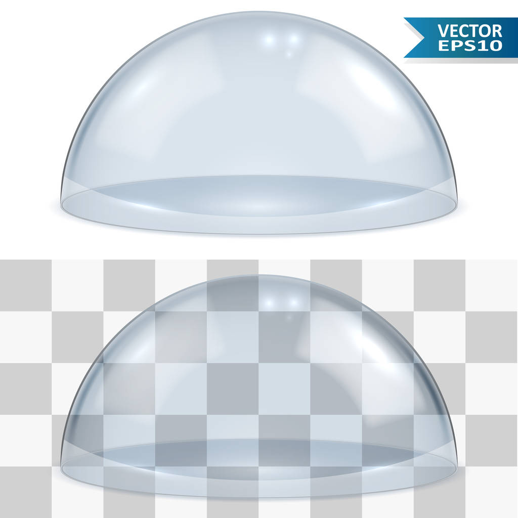 Glockenglas isoliert auf weißem Hintergrund Vektor-Vorlage. eps10-Datei mit Transparenz kann über jeden hellen Hintergrund gelegt werden. - Vektor, Bild