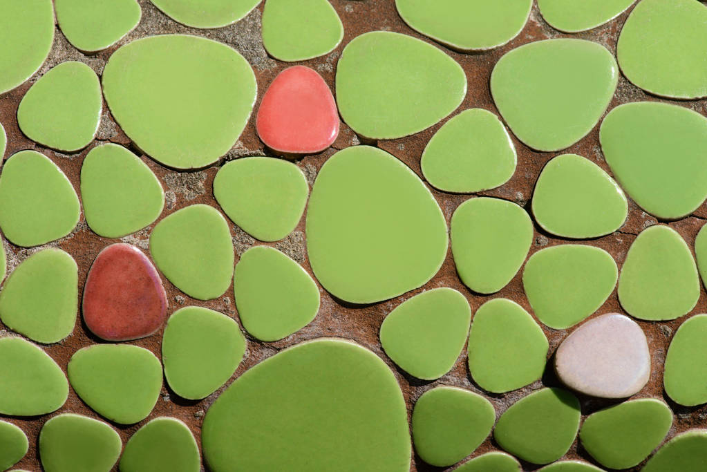 tam kare resmi bir şekilde dekore edilmiş yeşil taş duvar arka plan - Fotoğraf, Görsel