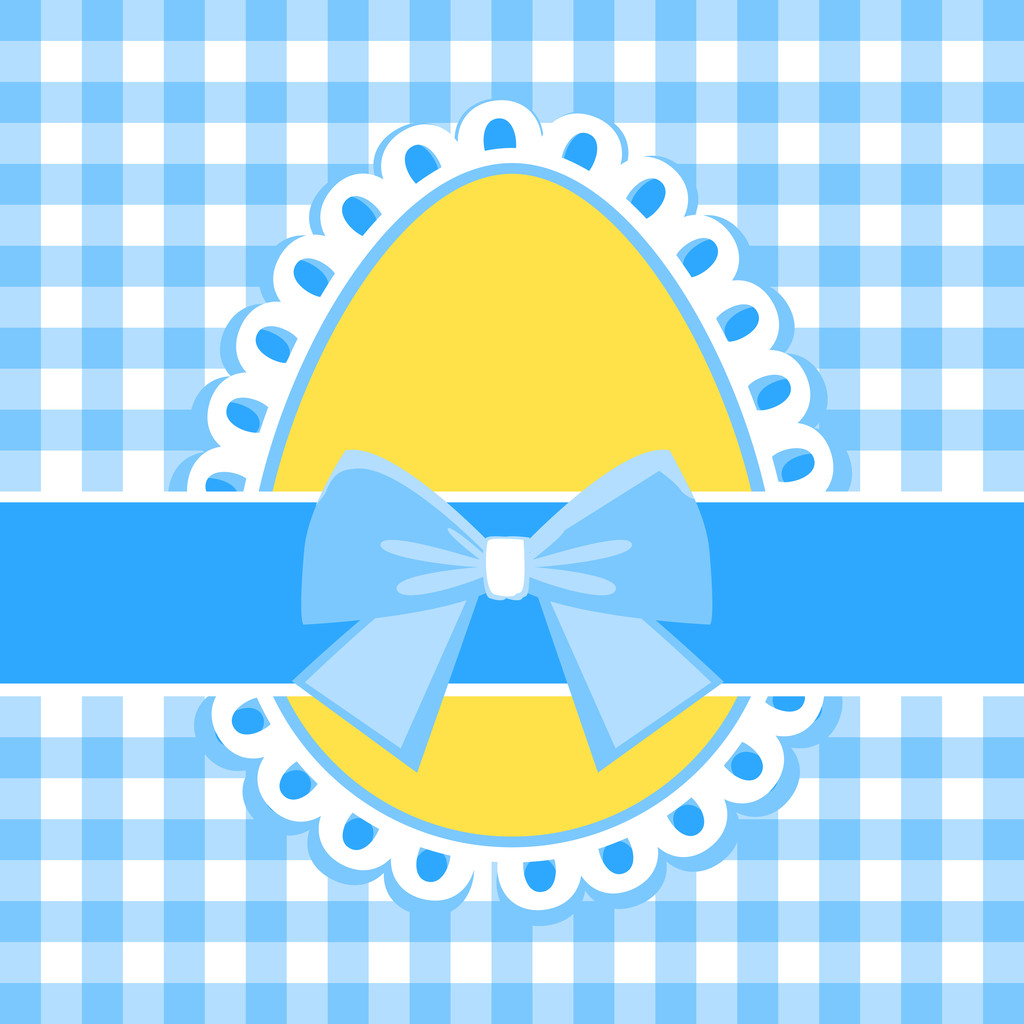 Easter egg with a bow - Vector, Image