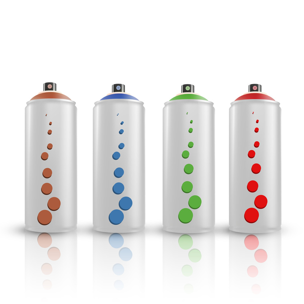 spray tins. Vector illustration.  - Vector, Image