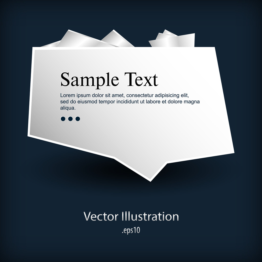 Platte mit Beispieltext - Vektor, Bild