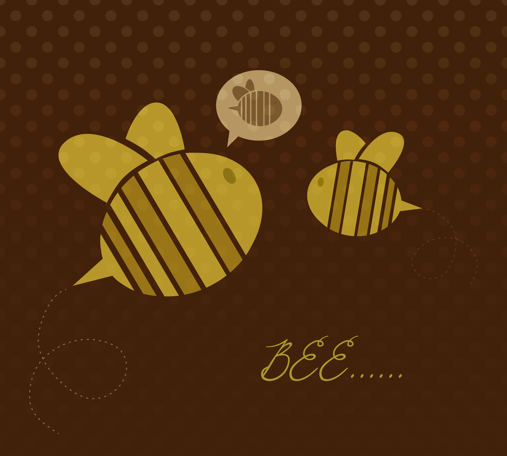 roztomilý kreslený včely. Vektorové ilustrace.  - Vektor, obrázek