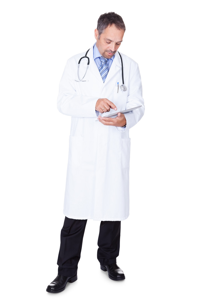 Retrato de um médico confiante com tablet
 - Foto, Imagem