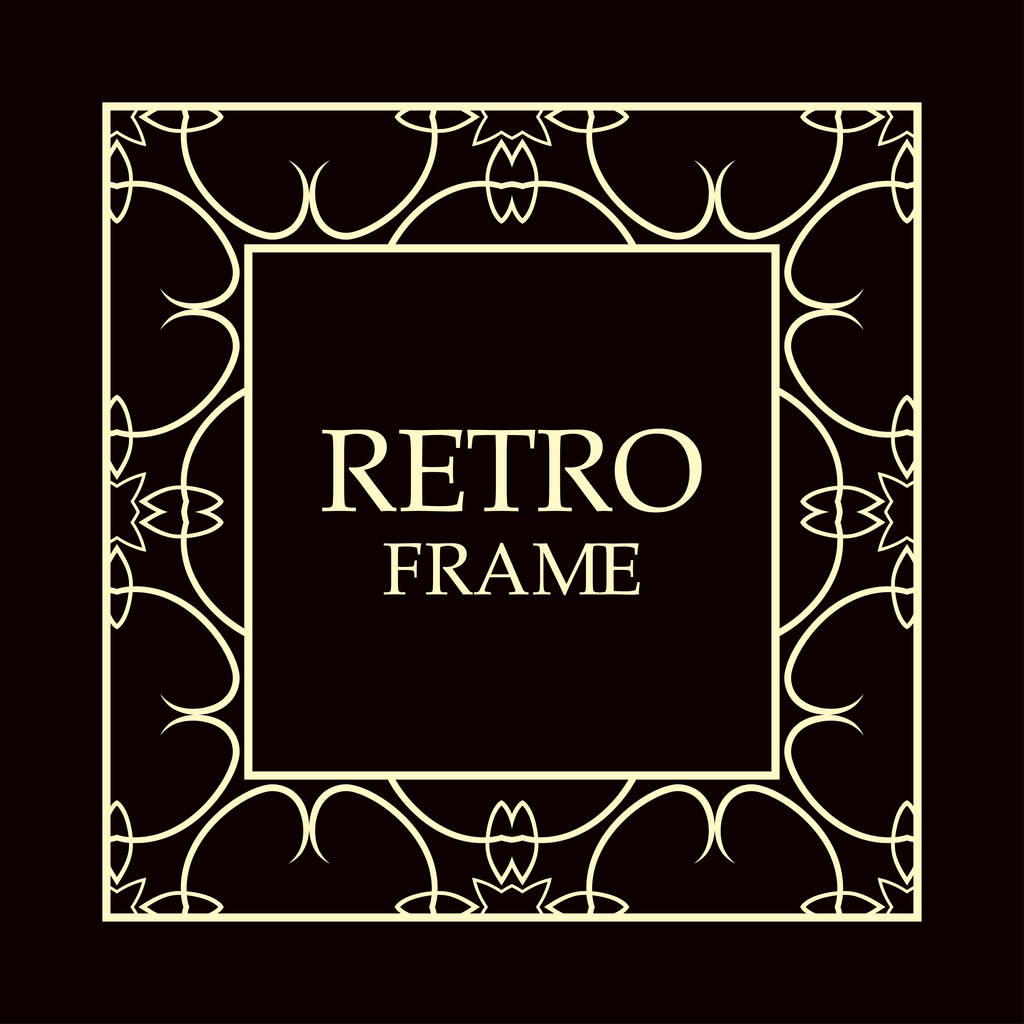 cadre décoratif vintage - Vecteur, image