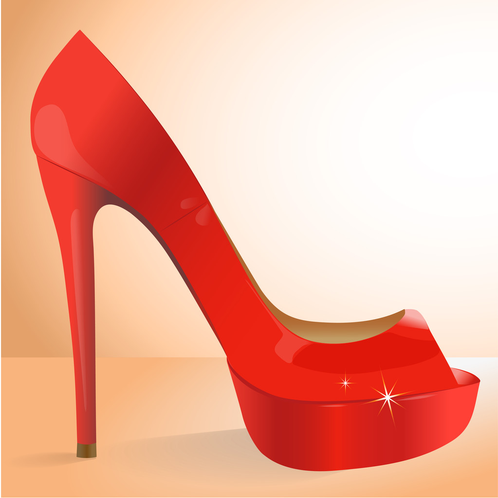 chaussure rouge vecteur. Illustration vectorielle
.  - Vecteur, image