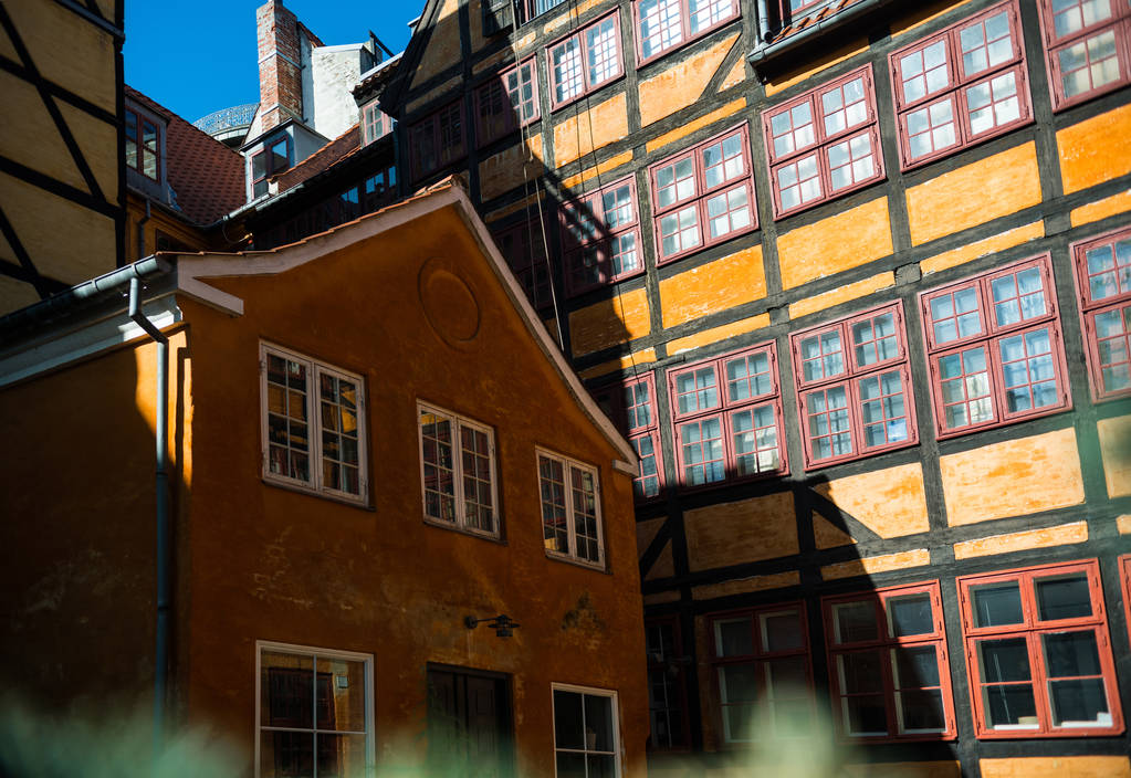 Stadtbild mit hellen Gebäuden in Kopenhagen, Dänemark - Foto, Bild