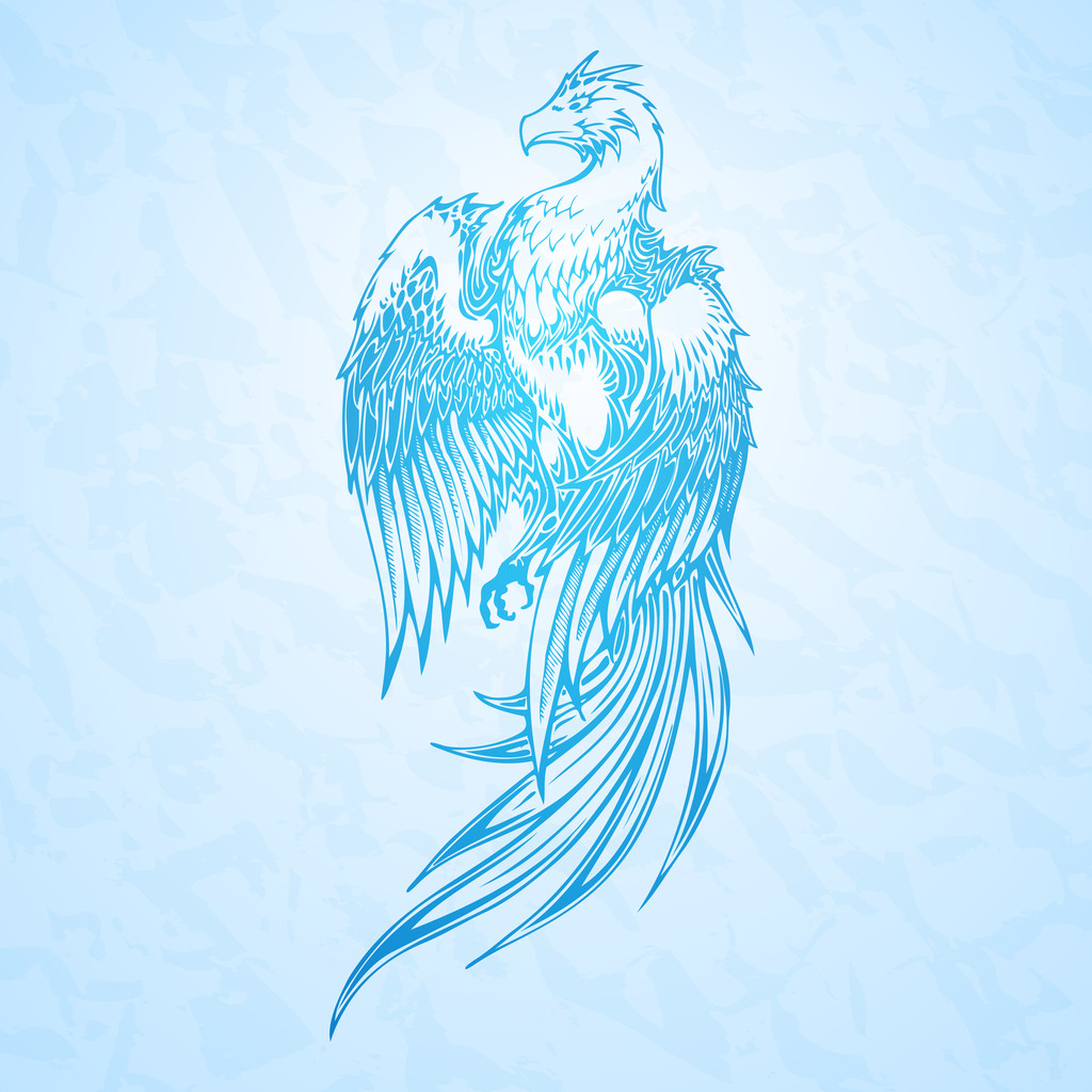 Phoenix bird. Vector illustration.  - Vector, Image
