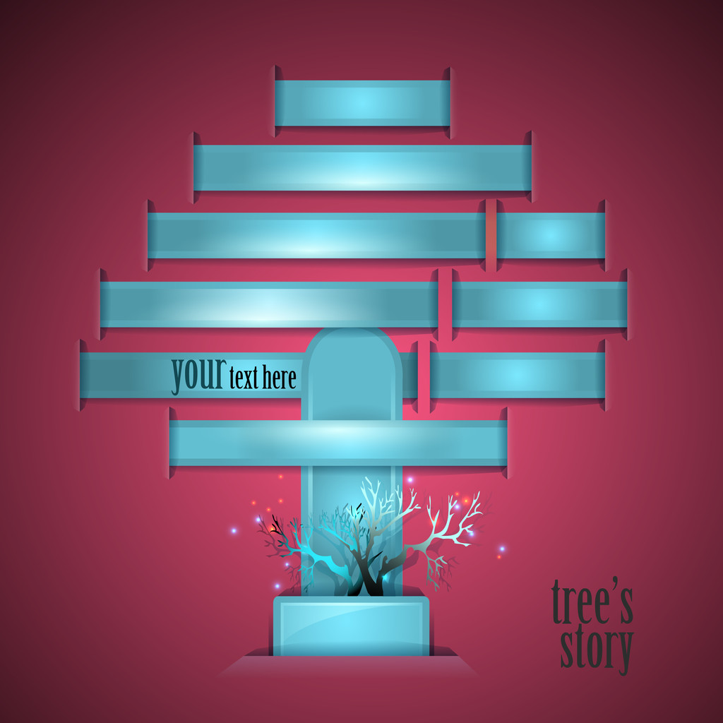 tree's story. Vector illustration.  - Vector, Image