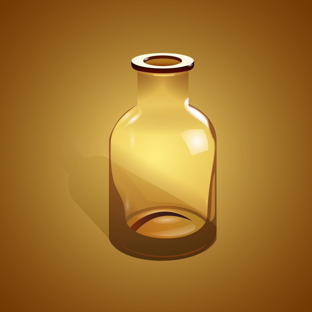 botella de vidrio vacía. diseño vectorial
 - Vector, imagen