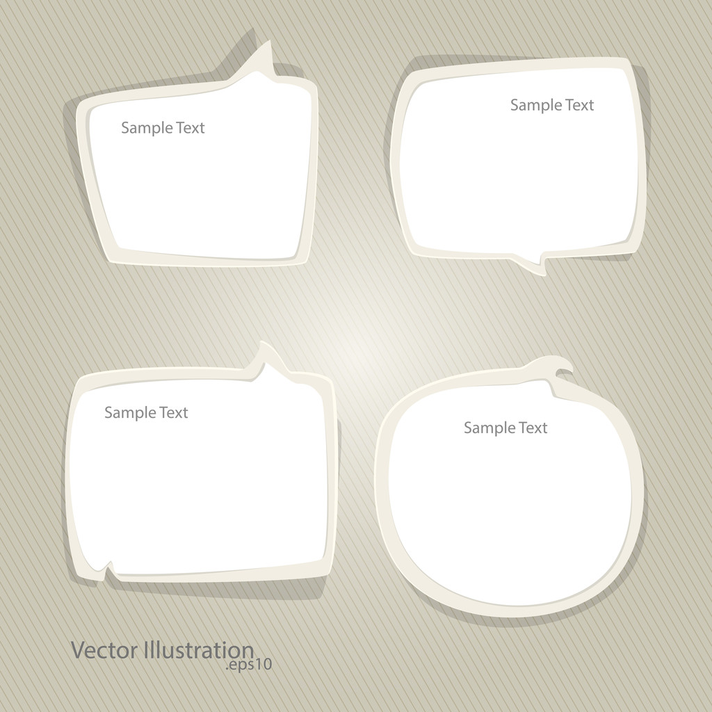 Vector set of speech bubbles - Vector, Image