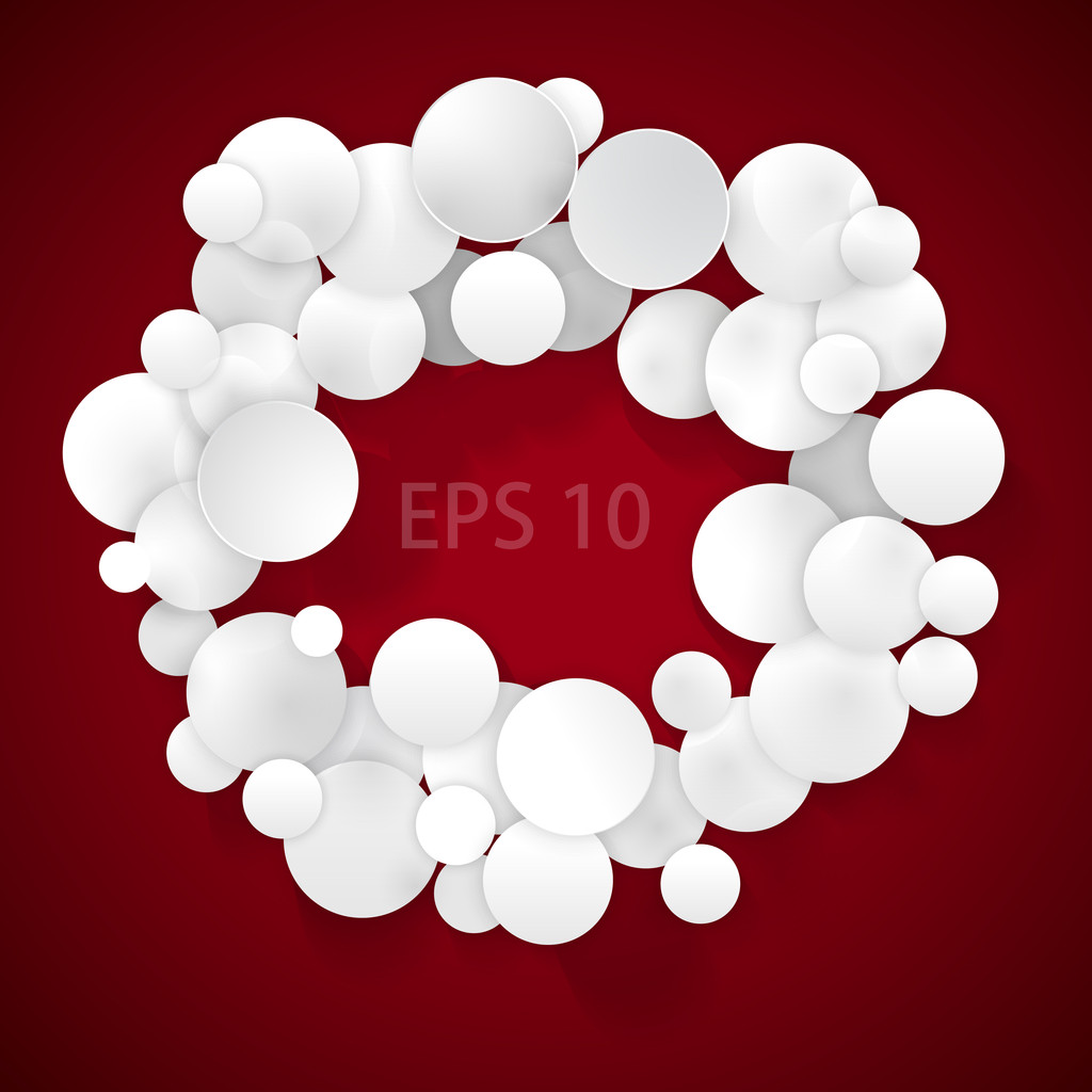bubbles design on a red background design - Vector, Image