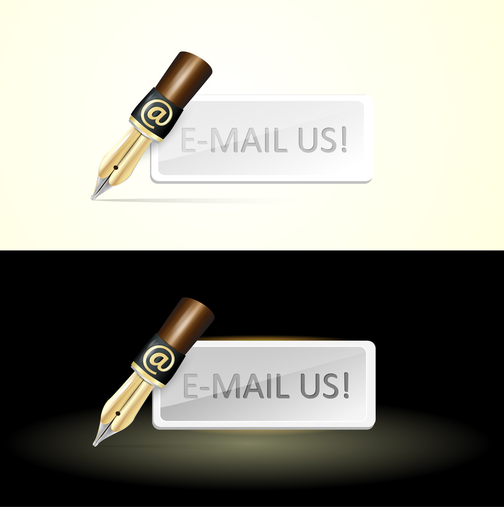 電子メールのペンを書く - ベクター画像