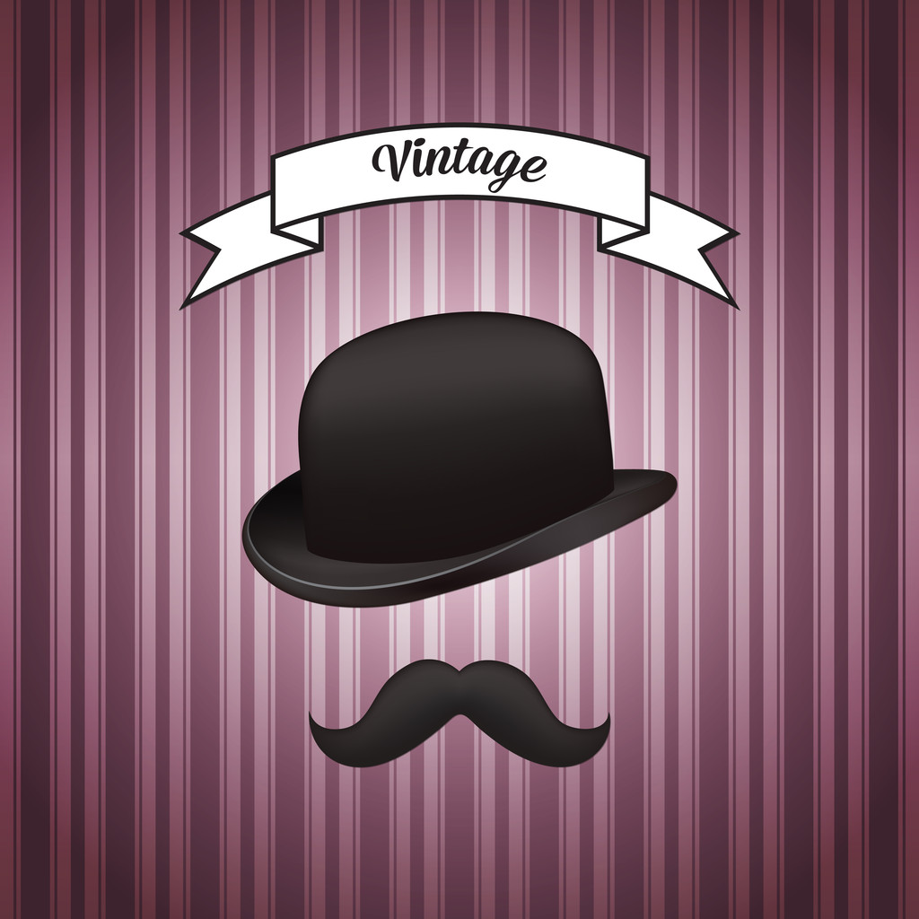 Chapeau et moustache, conception vectorielle
 - Vecteur, image