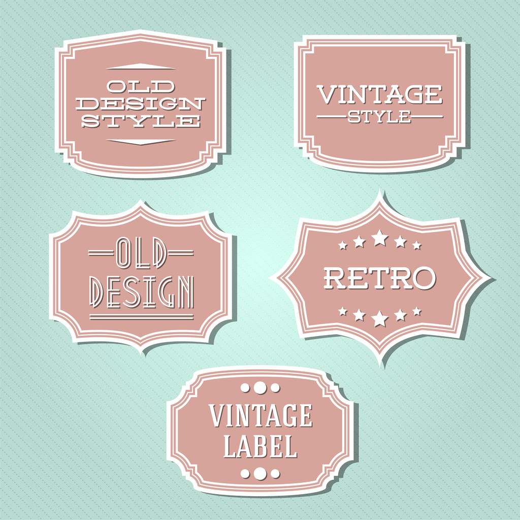 vector collectie - vintage en retro etiketten - Vector, afbeelding