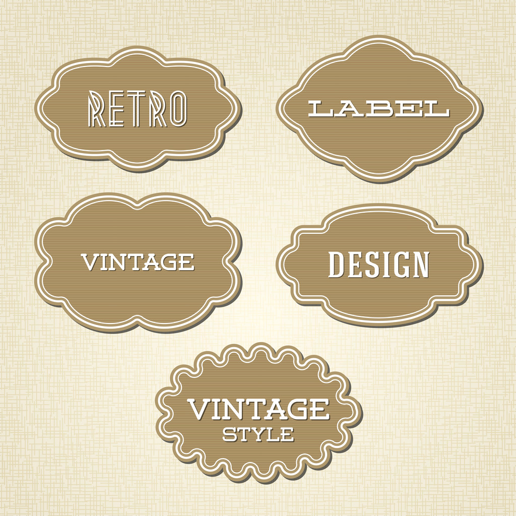 Collection vectorielle - étiquettes vintage et rétro
 - Vecteur, image